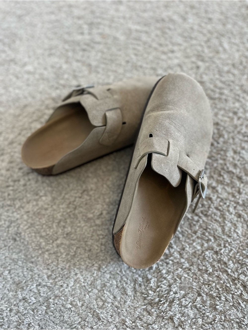 Universal Thread Suede Buckle Slide Mules in Taupe - Picture 3 of 5